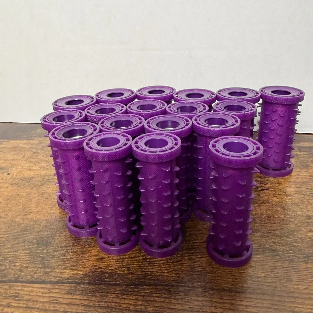 Remington Hot Rollers Hair Curlers Purple 18pc Spiked Grip H-1080N Replacement